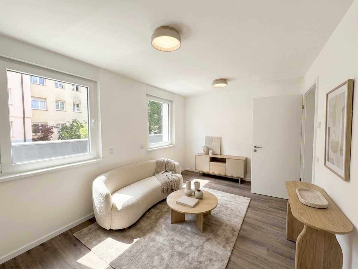 Virtual Staging Stuttgart, Raum virtuell möbliert
