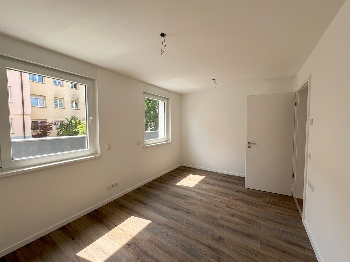 Leerer Raum vor dem Virtual Staging